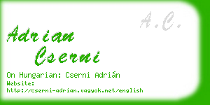 adrian cserni business card